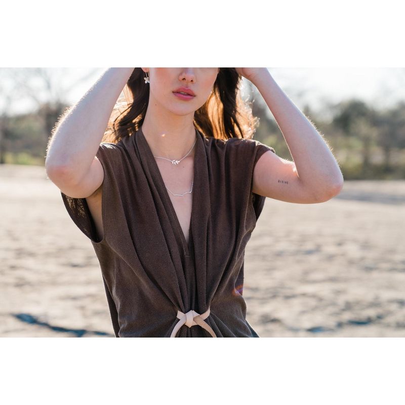 Sanctuary Project Magnolia Flower Earrings Silver