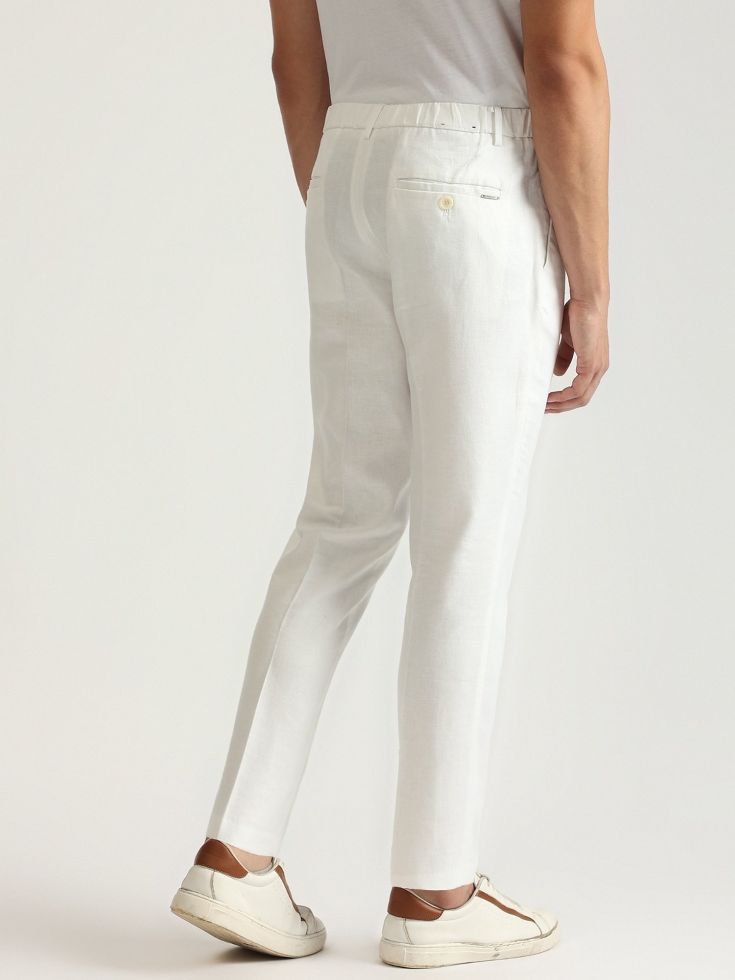Antony Morato Cream Carrot Fit Texture Trousers