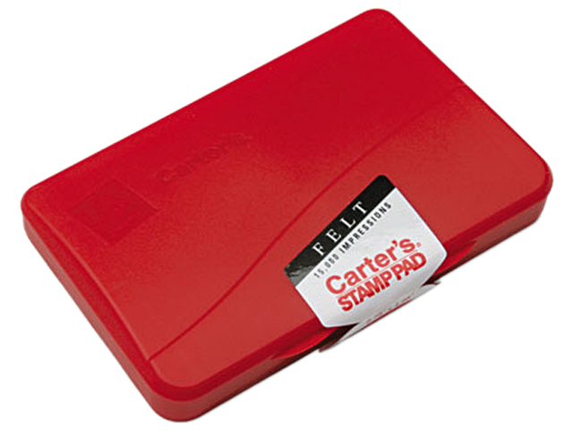 Carter's 21071 Felt Stamp Pad, 4 1/4 x 2 3/4, Red