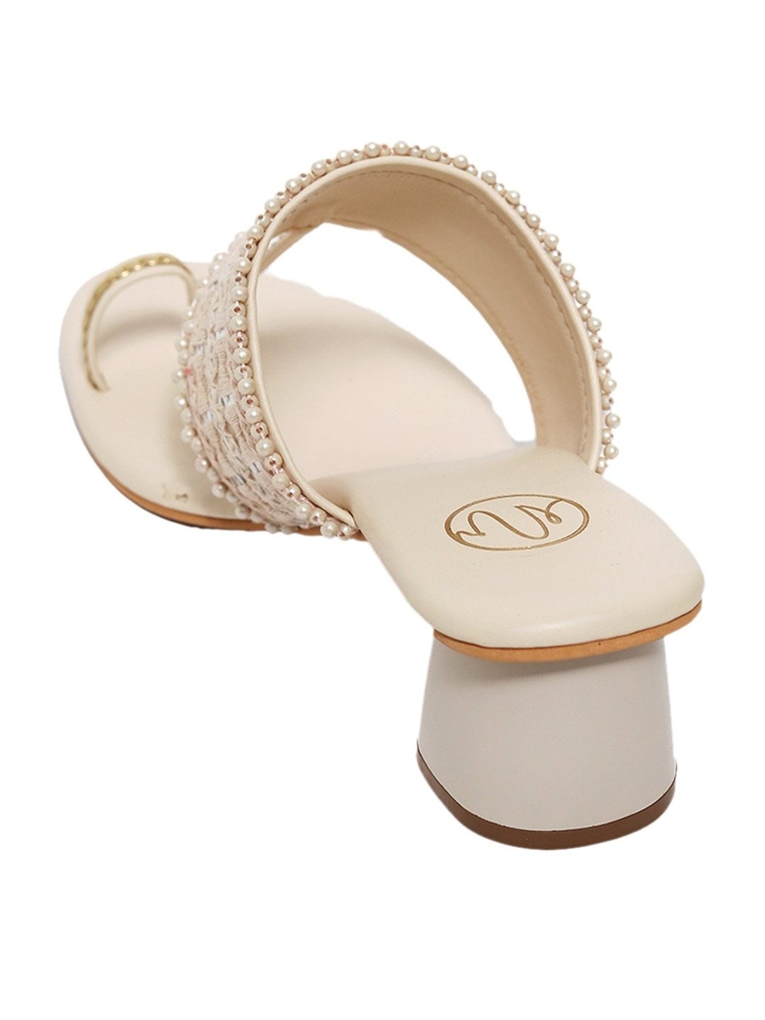 NR by Nidhi Rathi Women's Peach Toe Ring Sandals