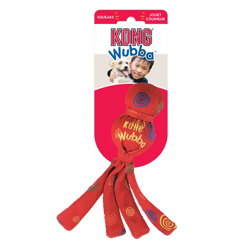 KONG Wubba Toss & Fetch Dog Toy - Red - S