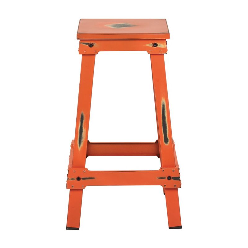 26" New Castle Counter Height Barstool Antique Orange - OSP Home Furnishings
