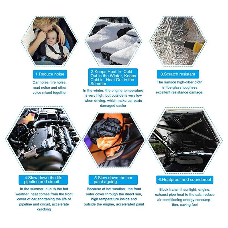 197mil 16.36sqft Noise Sound Deadener Deadening Insulation Mat 60x40 Inches for SUV Car