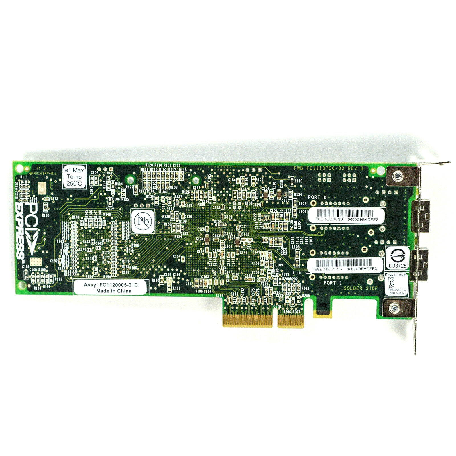 IBM Emulex LightPulse Dual-Port 4GB FC PCI-Ex4 Host Bus Adapter LPE11002 00E0904
