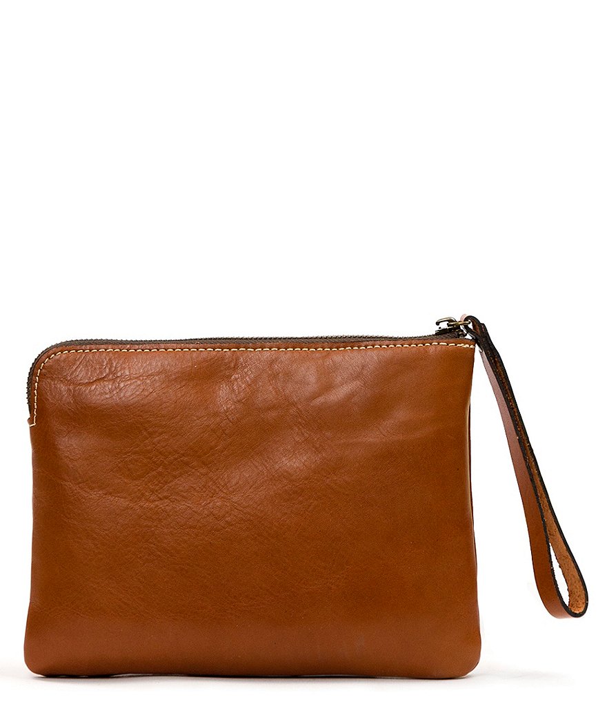 Patricia Nash Rose Tooling Collection Cassini Floral-Embossed Leather Wristlet Clutch