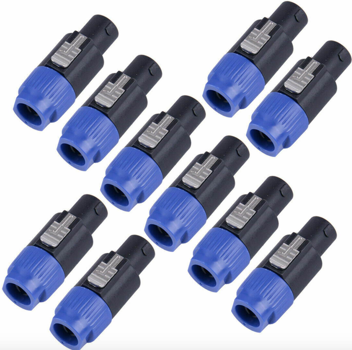 10Pcs Speakon 4 Pin Male Plug Compatible Audio Cable Connectors High Quality