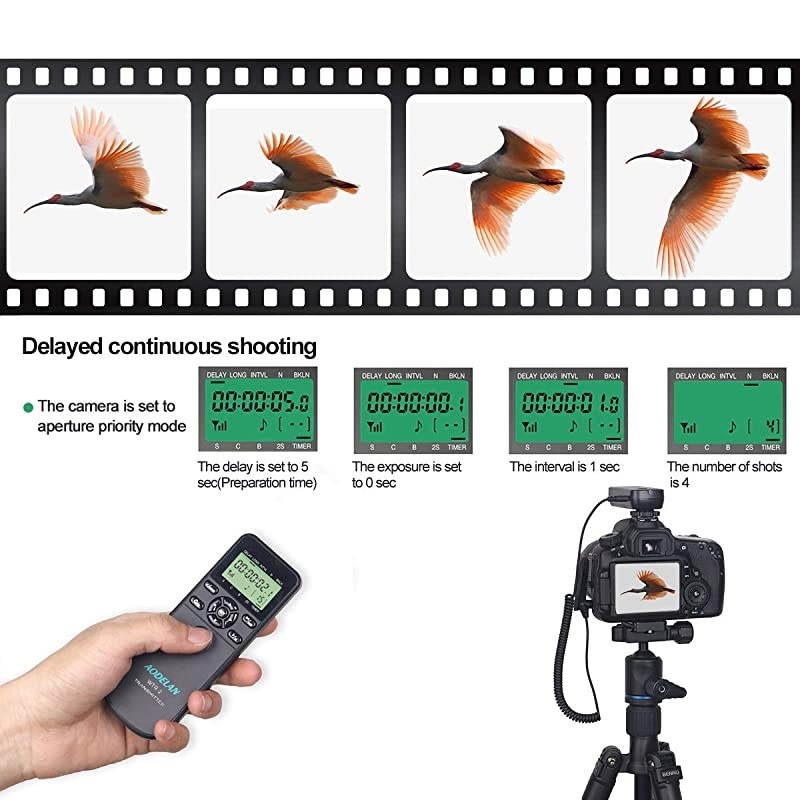 Camera Remote Intervalometer Shutter Release  Wireless Timer Remote Control for Canon 90D EOS R RP M6 Mark II SL2 T6 T5i T7i 6D Mark II 80d for Olympus OMD EM1 Mark IIfor Fujifilm