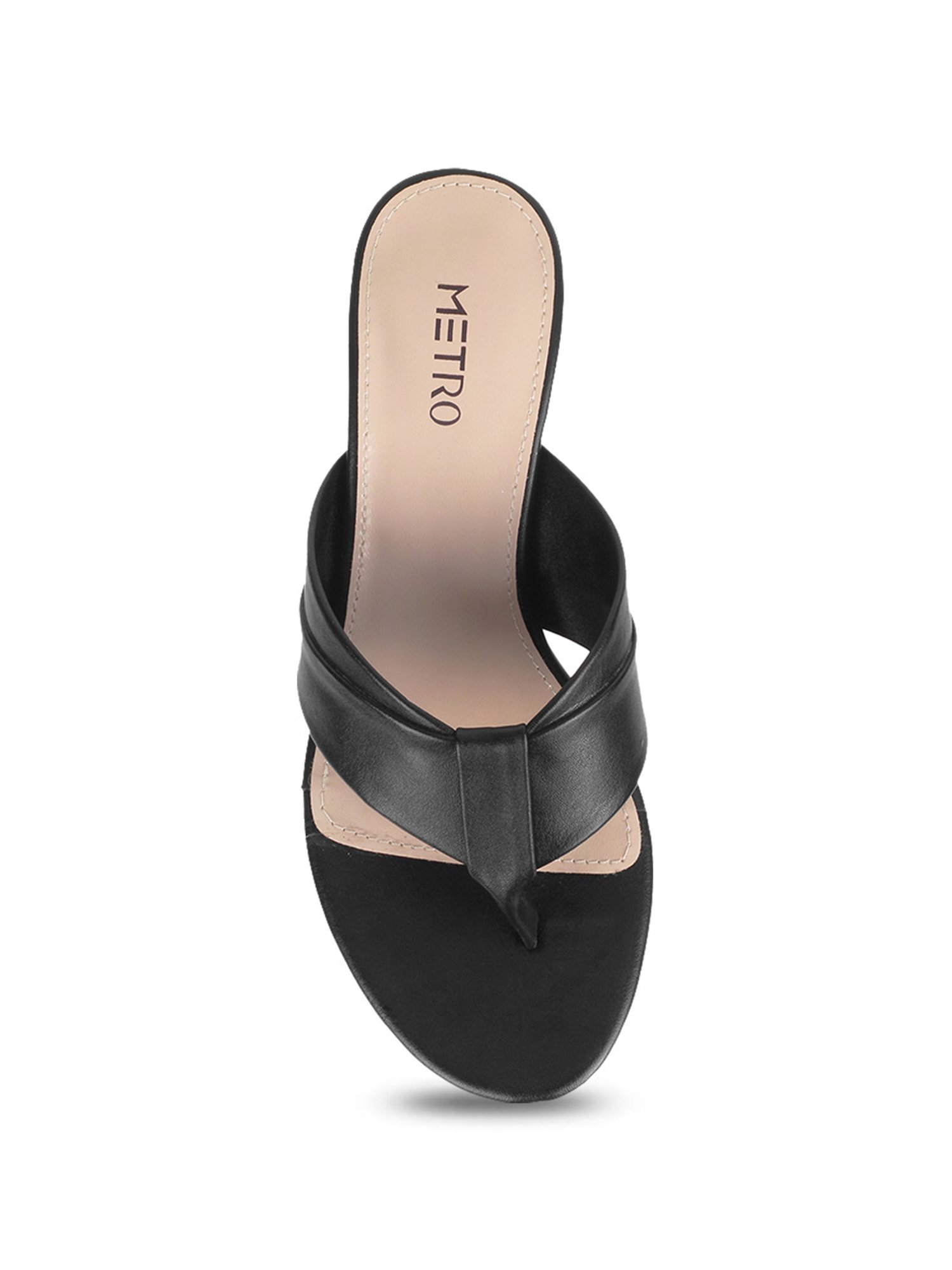 Metro Women's Black Thong Sandals