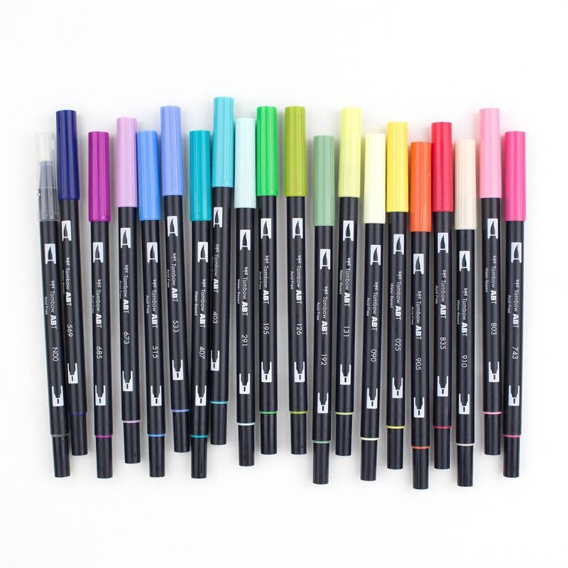 Tombow 20ct Dual Brush Pen Art Markers - Floral Palette