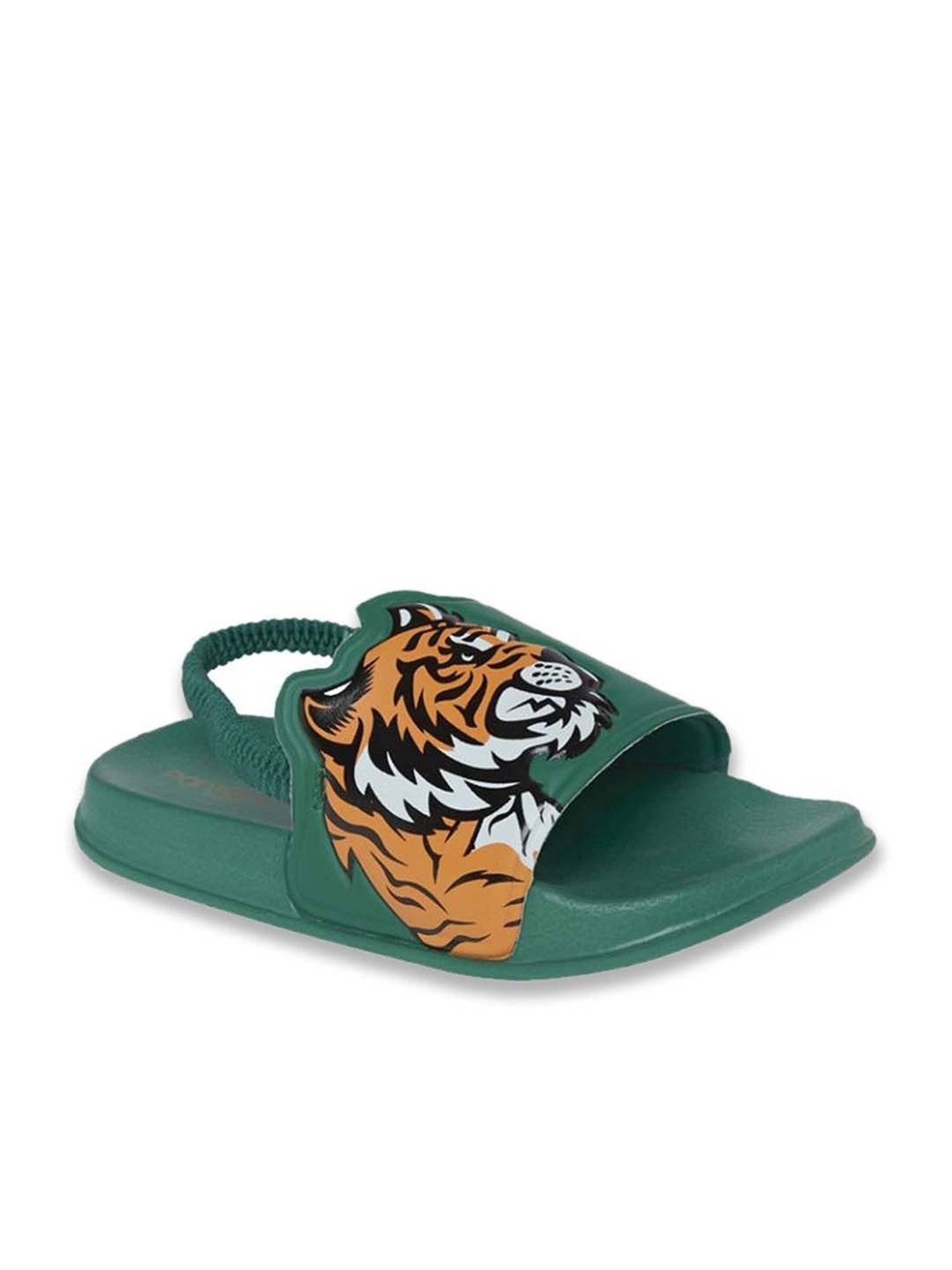 Pantaloons Junior Green & Orange Back Strap Sandals