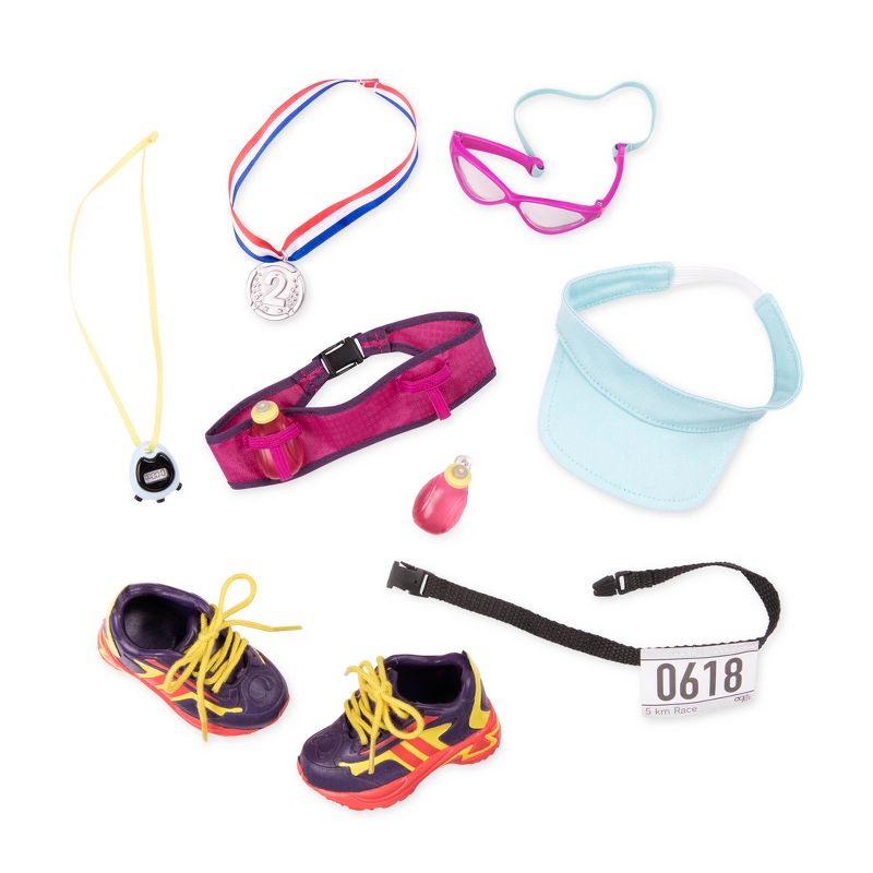 Our Generation Run for Fun! Sporty Outfit Accessory Set for 18" Dolls