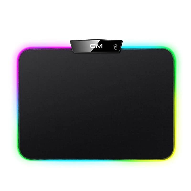 RGB LED Gaming Mouse Pad LED Mouse Pad Mad with 15 Lighting Modes NonSlip Rubber Base USB Computer Mousepad for GamerOffice and Home138 x 98 x 02 Inch