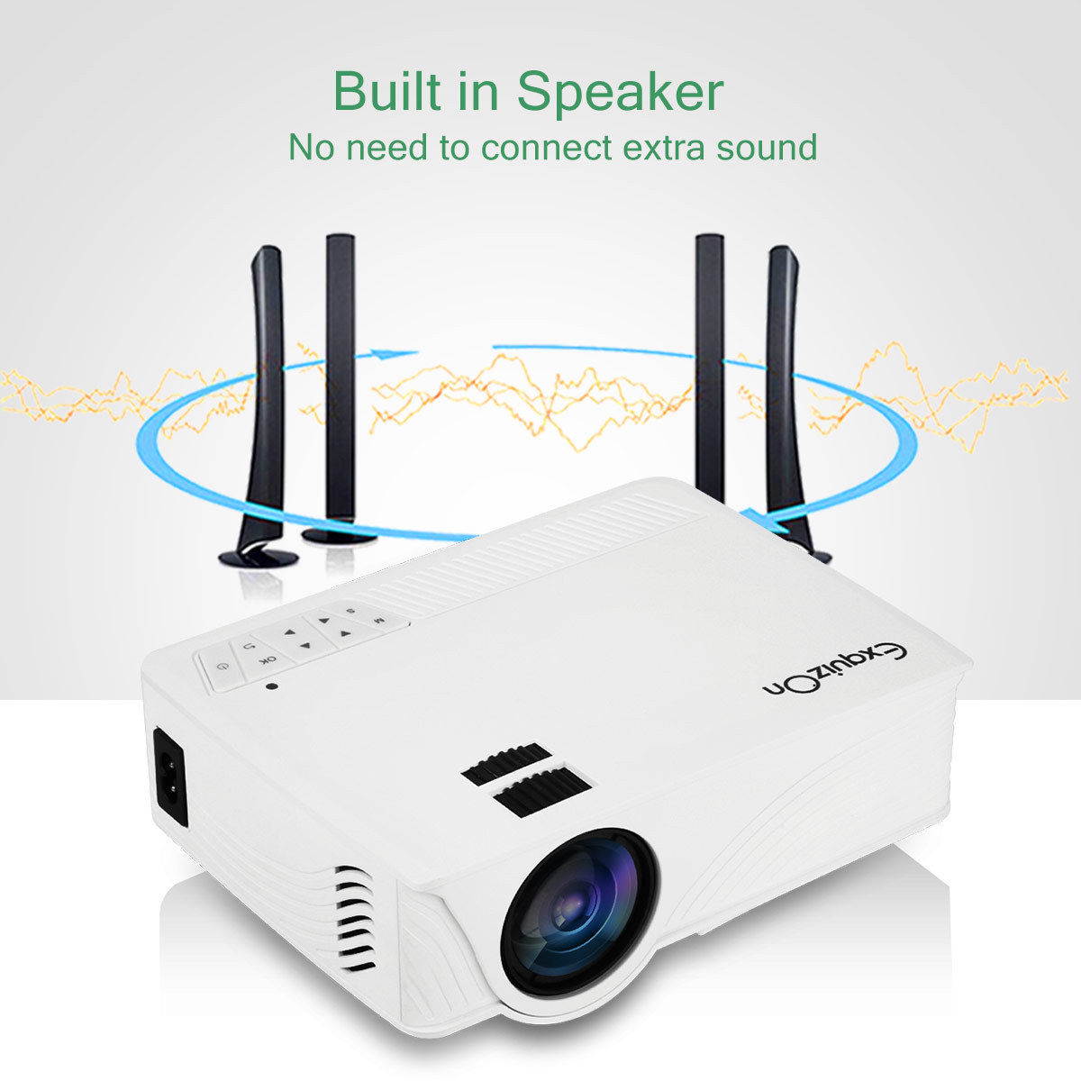 7000 Lumens Mini LED LCD Projector 3D HD 1080P Home Theater Movie USB VGA HDMI