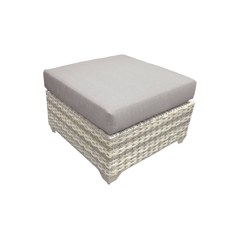 Fairmont 8pc Patio Sectional Seating Set with Club Chairs & Cushions - Ash - TK Classics