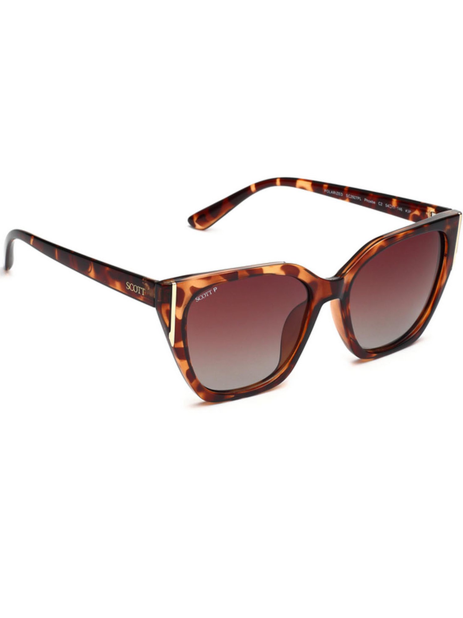 SCOTT Brown Square UV Protection Sunglasses for Women