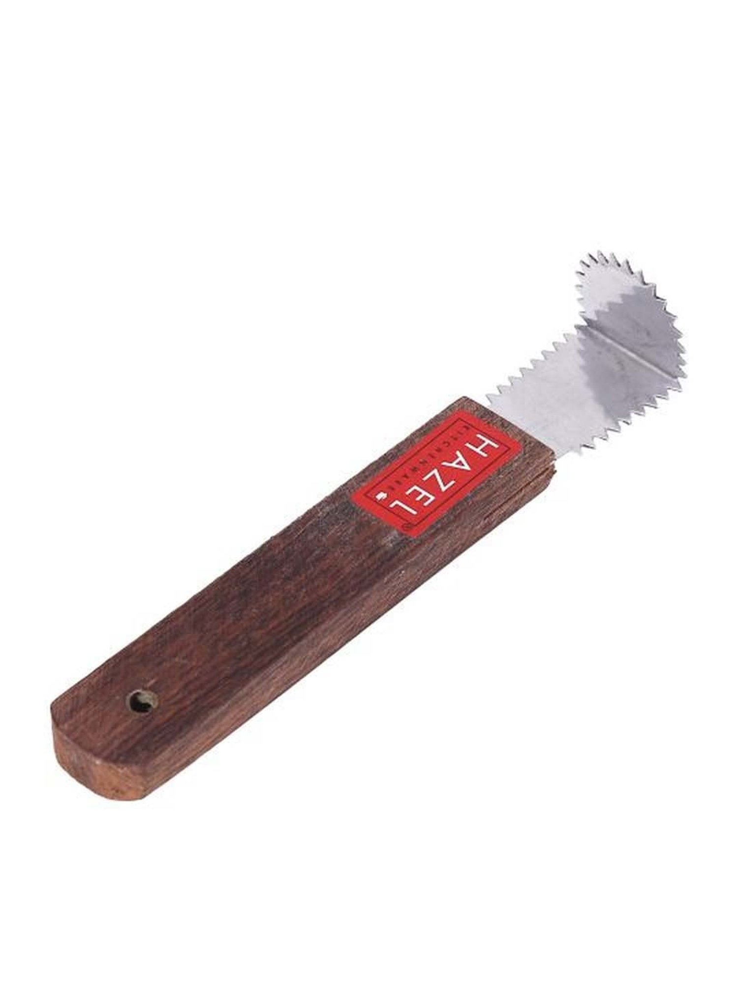HAZEL Silver & Brown Stainless Steel Coconut Scrapper