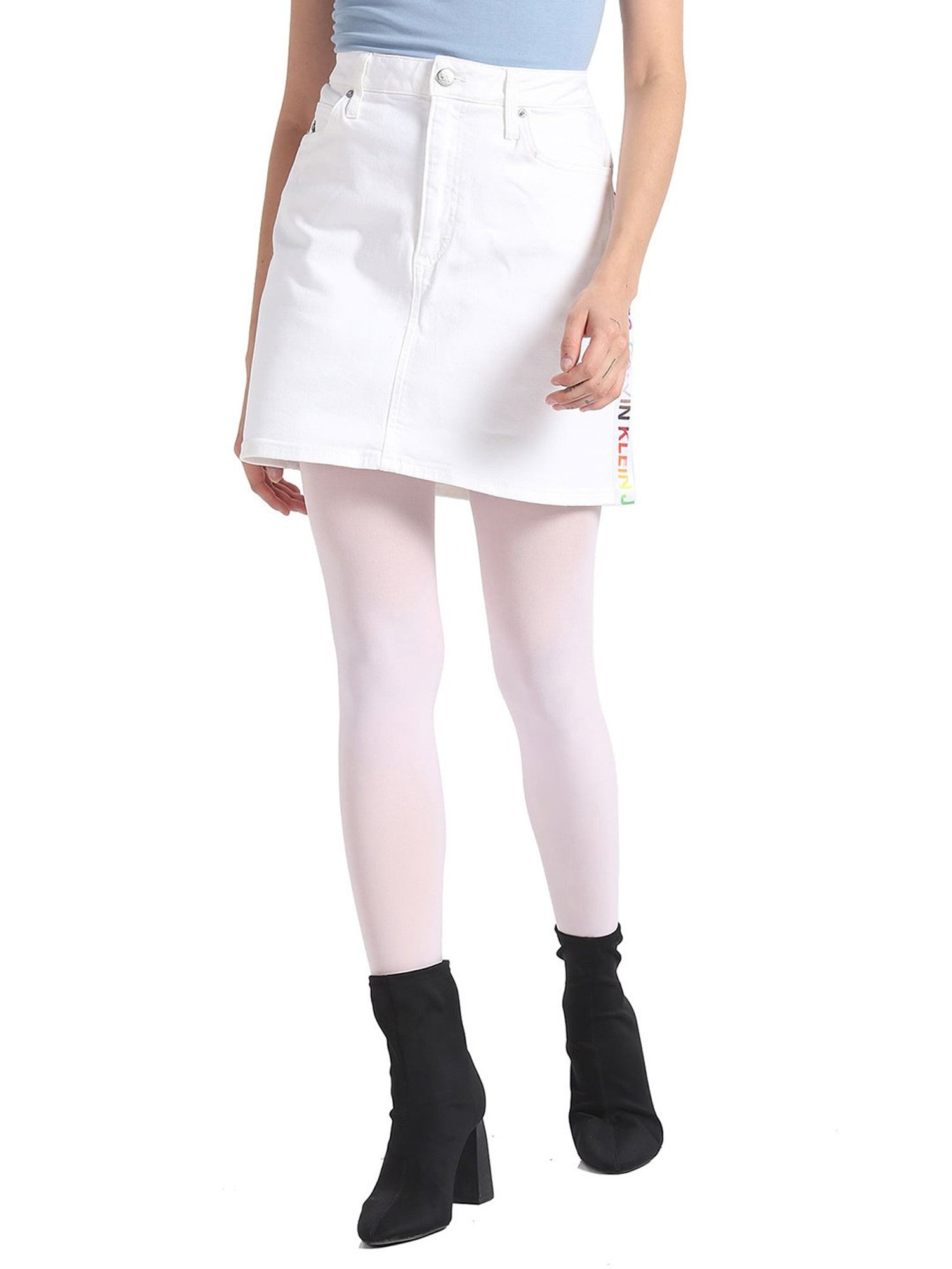 Calvin Klein Jeans White Slim Fit Skirt