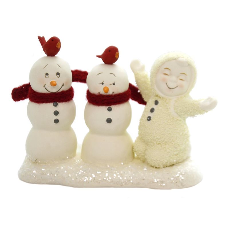 Dept 56 Snowbabies 4.0" Make New Friends Red Birds Snowmen  -  Decorative Figurines
