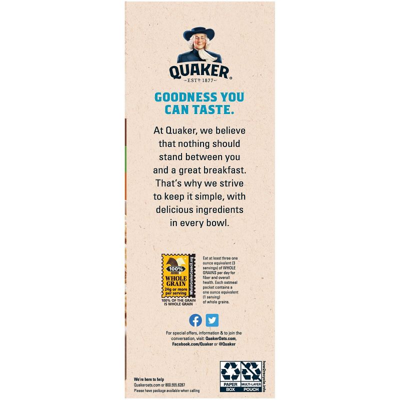 Quaker Instant Oatmeal Lower Sugar Variety Pack - 10ct