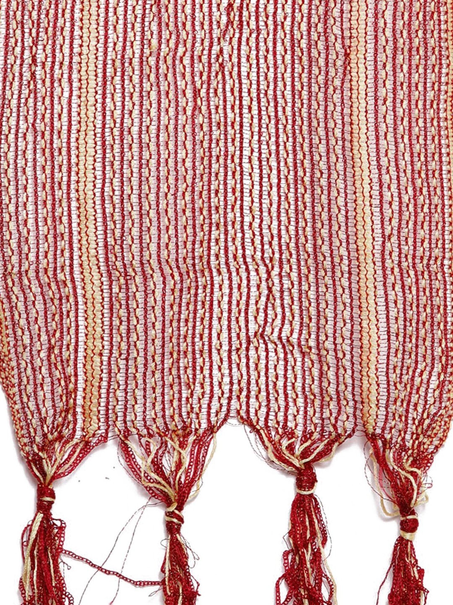 SG LEMAN Maroon Regular Fit Printed Stole