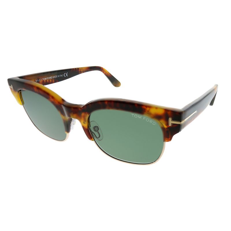 Tom Ford Harry FT0597 55N Unisex Square Sunglasses Yellow Havana Gold 51mm