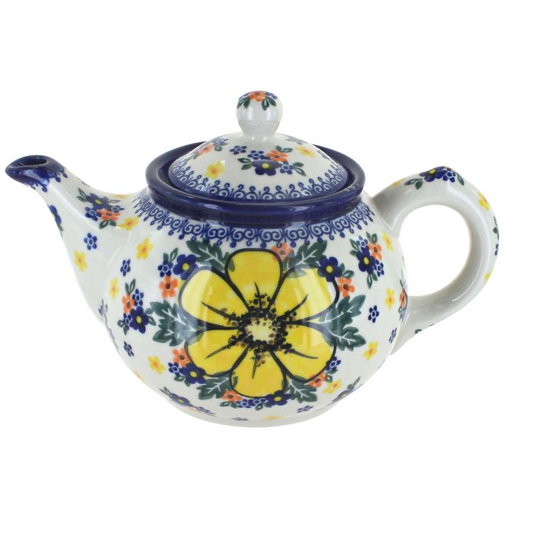 Blue Rose Polish Pottery Buttercup Small Teapot