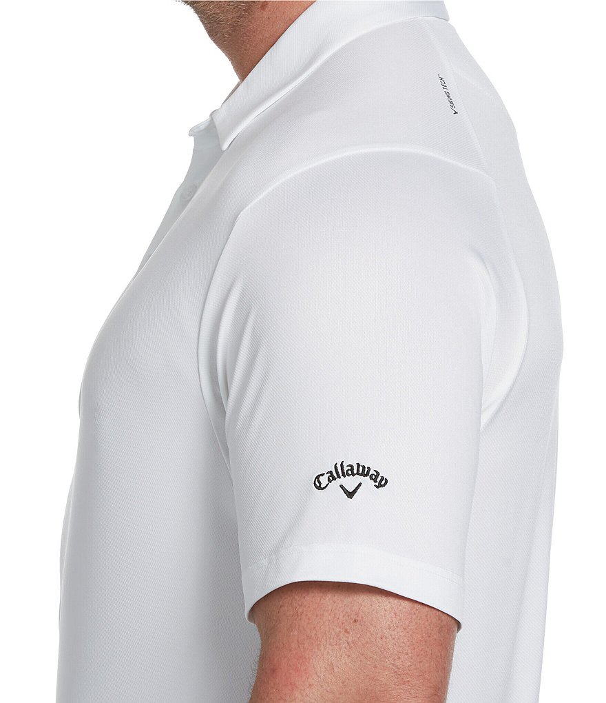 Callaway Golf Big & Tall Solid Swingtech Stretch Short-Sleeve Polo Shirt