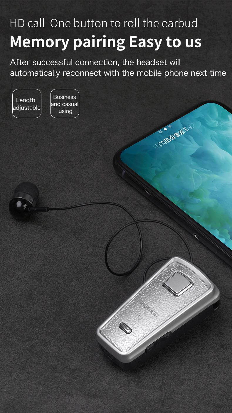 Fineblue F986 Bluetooth Earphone In-Ear Handsfree with Microphone Headset Wireless (White)