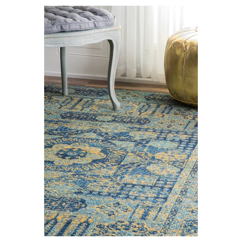 Blue Solid Loomed Area Rug - (5'x7'5") - nuLOOM