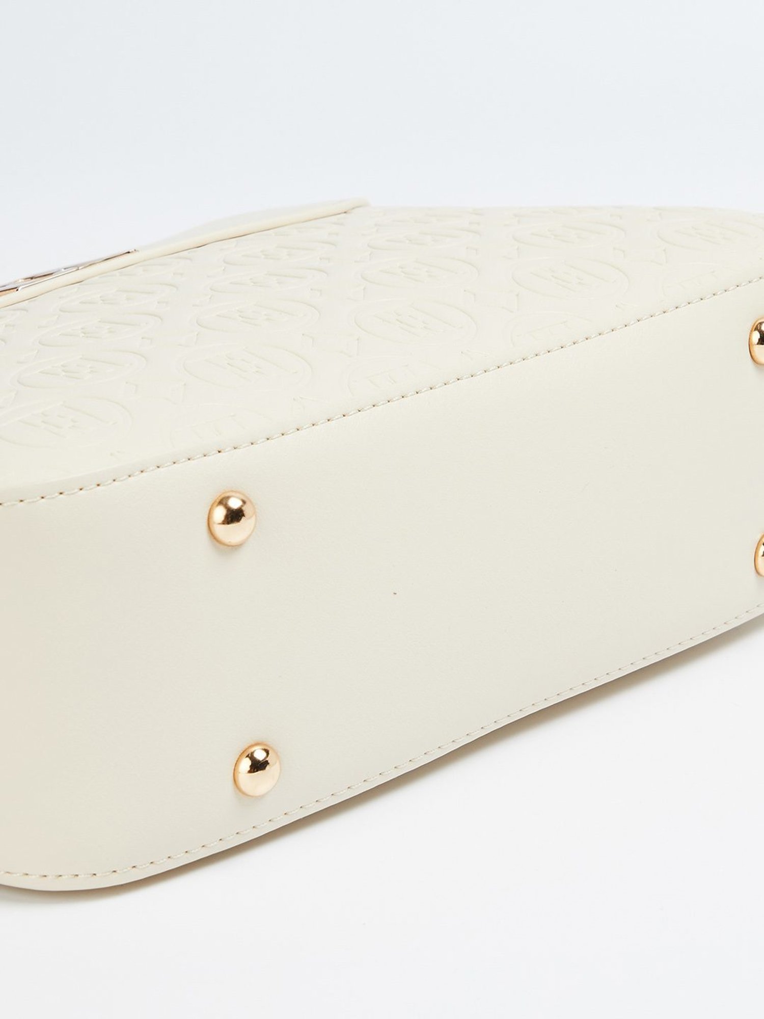 Elle Beige Textured Shoulder Bag