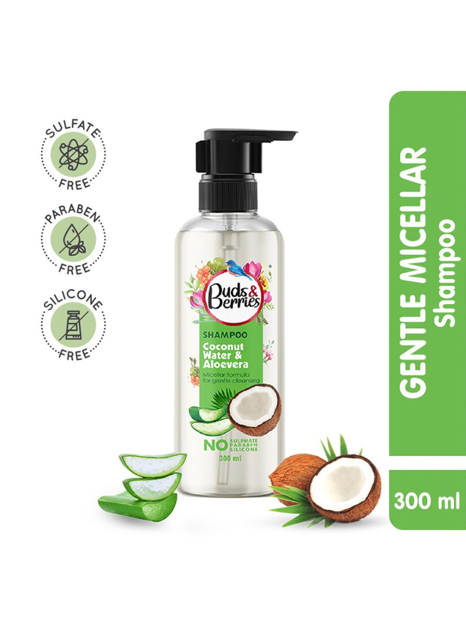 Buds & Berries Coconut Water & Aloe Vera Shampoo - 300 ml