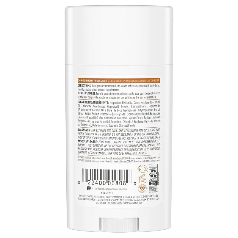 Schmidt's Sandalwood & Citrus Aluminum-Free Natural Deodorant Stick - 2.65oz