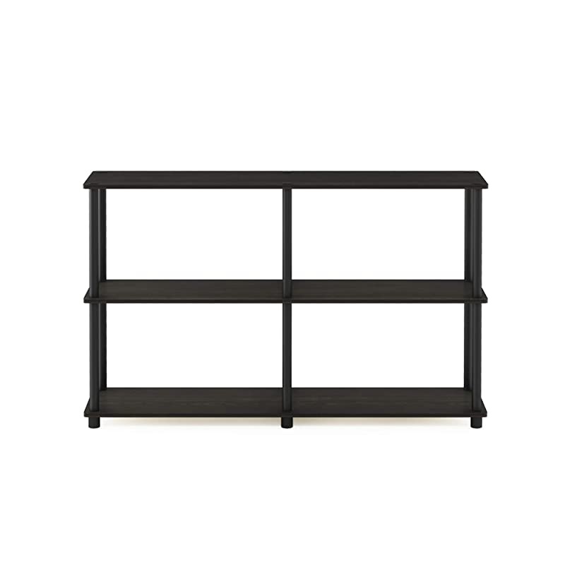 Turn-N-Tube 3-Tier Double Size Storage Display Rack, Espresso/Black