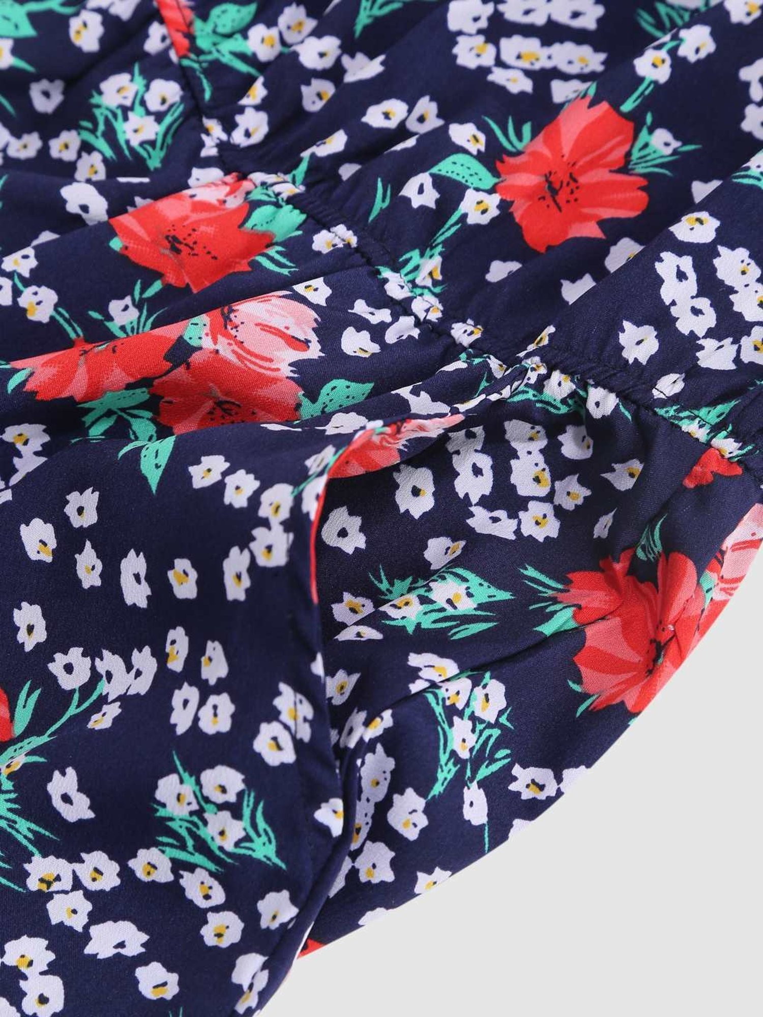 Kids Craft Navy Floral Printed Jumpsuit