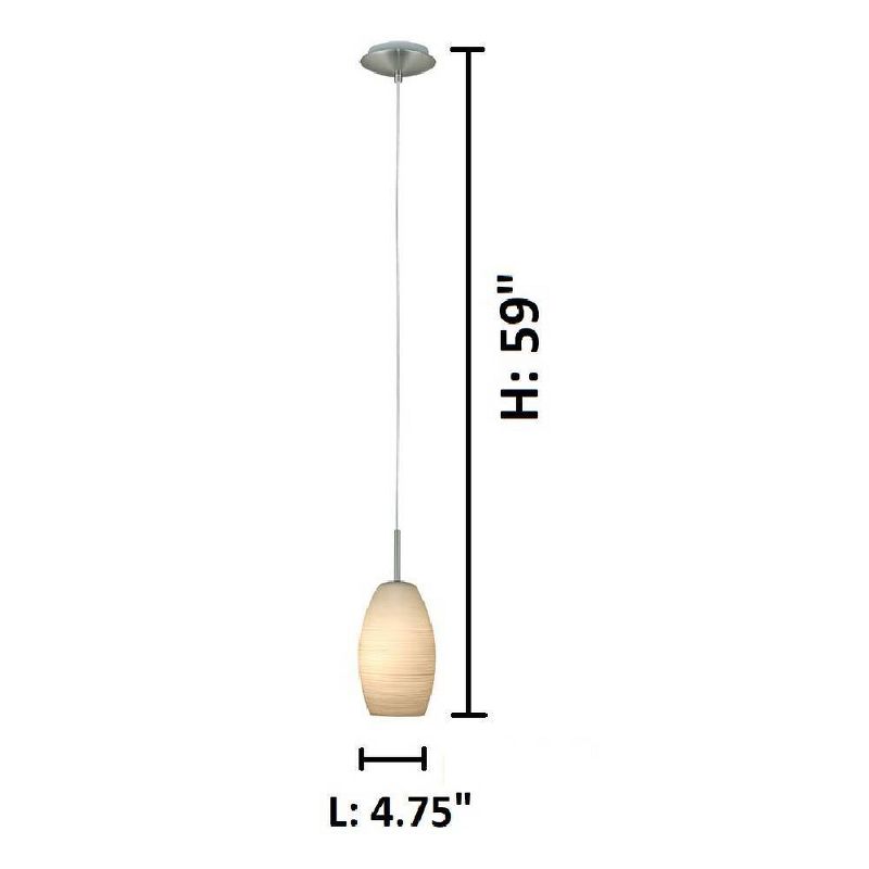 Batista 1 Mini Light Pendant Ceiling Light 4.75" Diameter Matte Nickel - Eglo