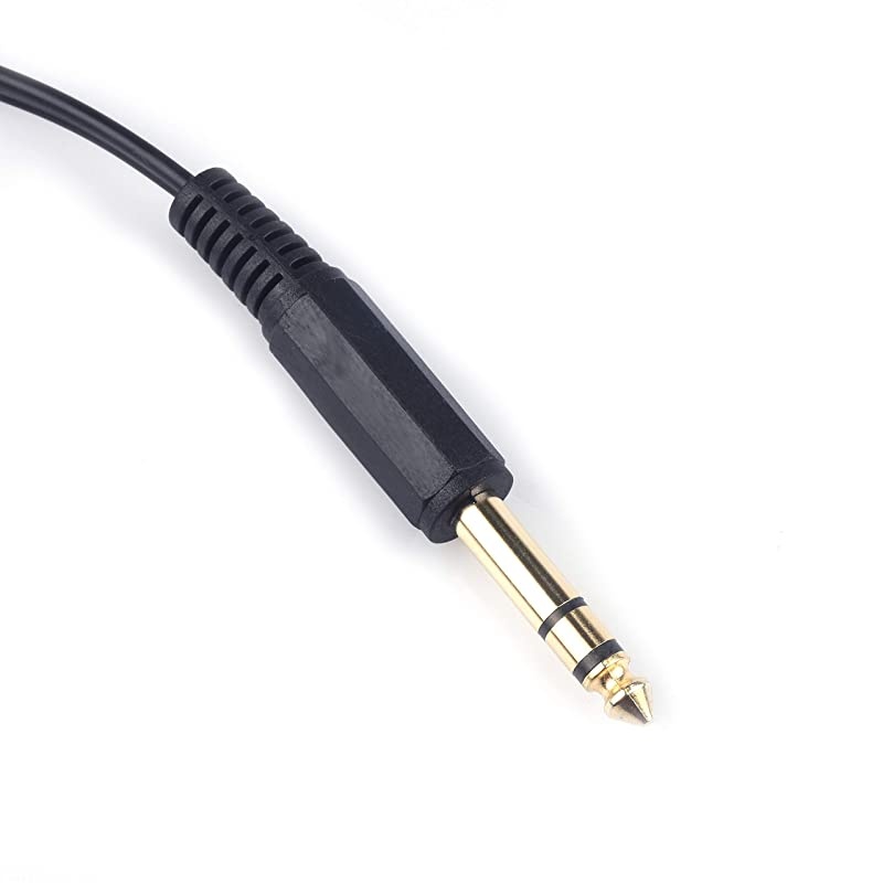 635 mm 14quot Stereo Plug Male to Dual 635 mm 14quot Female Cable Gold Plated Audio Cable Stereo Cord Y Splitter Adapter 6 Inch 20cm