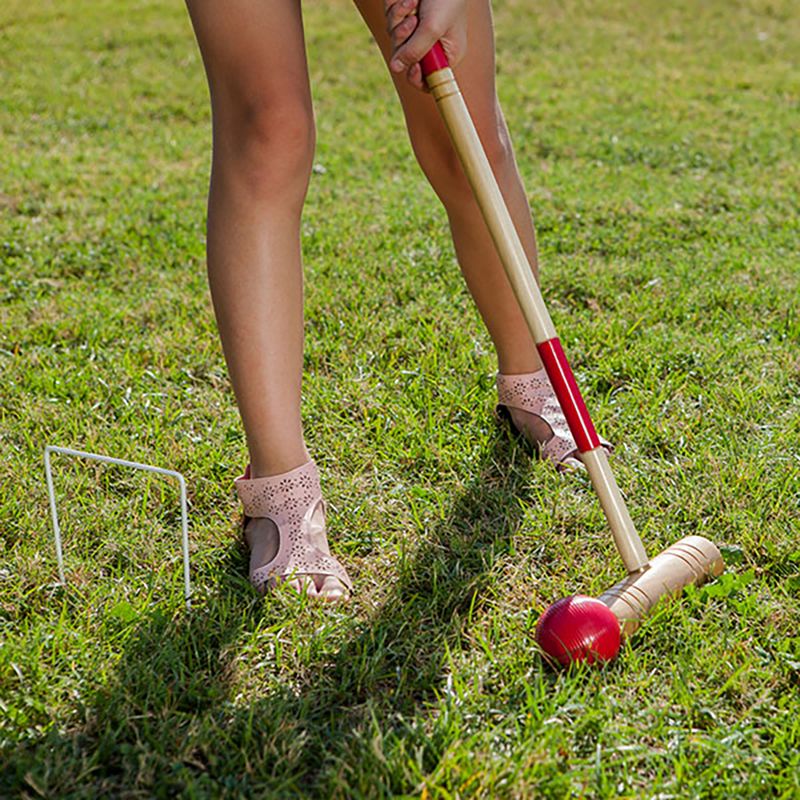 Champion Sports Tournament Series Deluxe Outdoor Croquet Set with Mallets, Balls & Easy Carry Bag