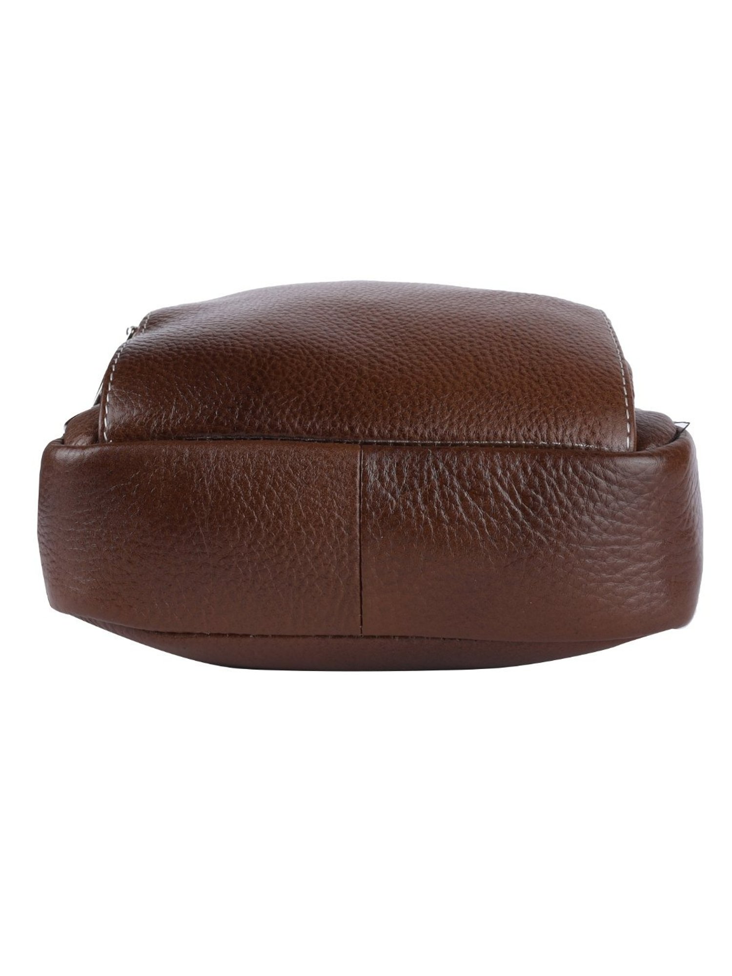 HiLEDER Brown Textured Medium Leather 12 inch Backpack