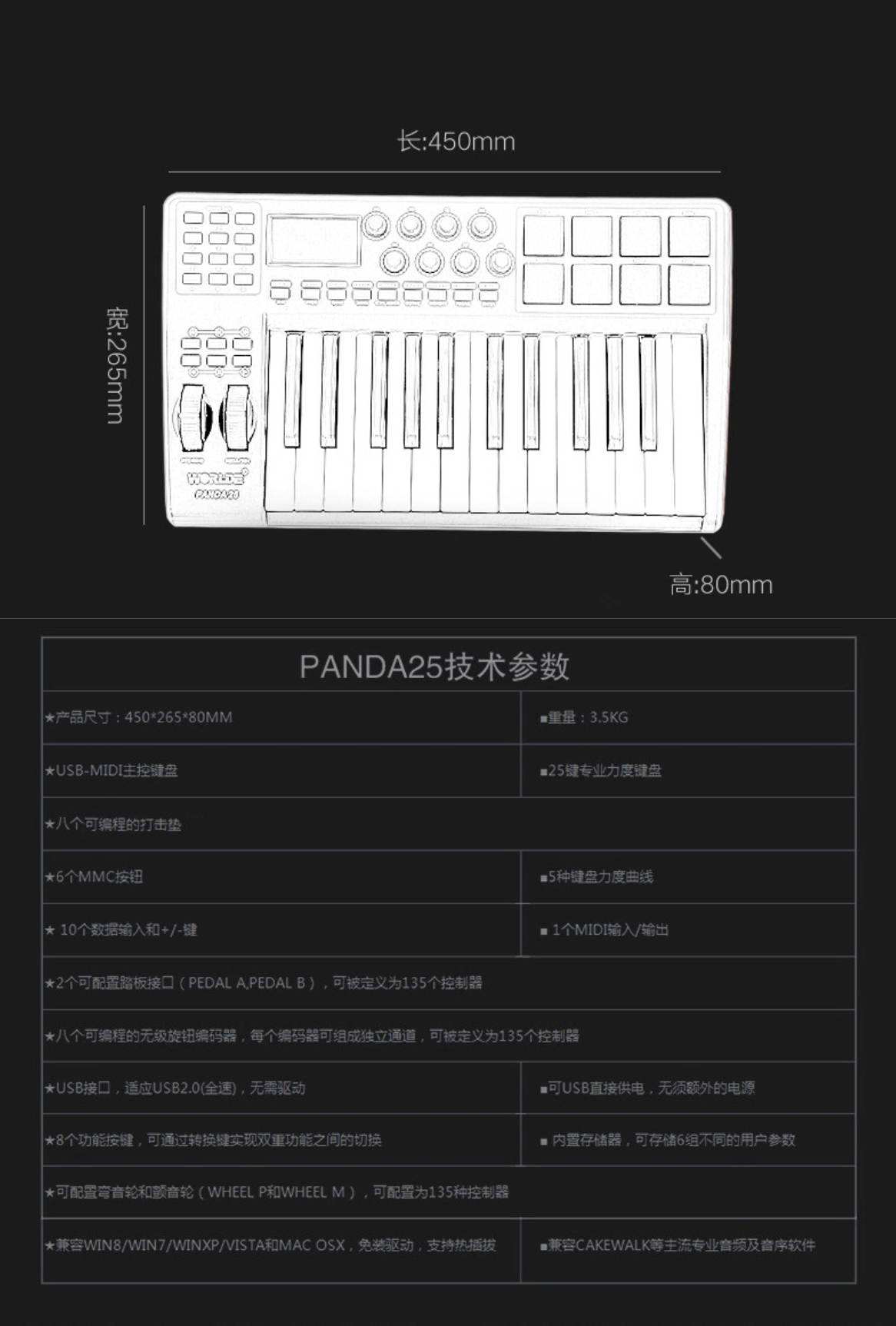 25 key professional arranger keyboard midi keyboard music keyboard pad electronic keyboard