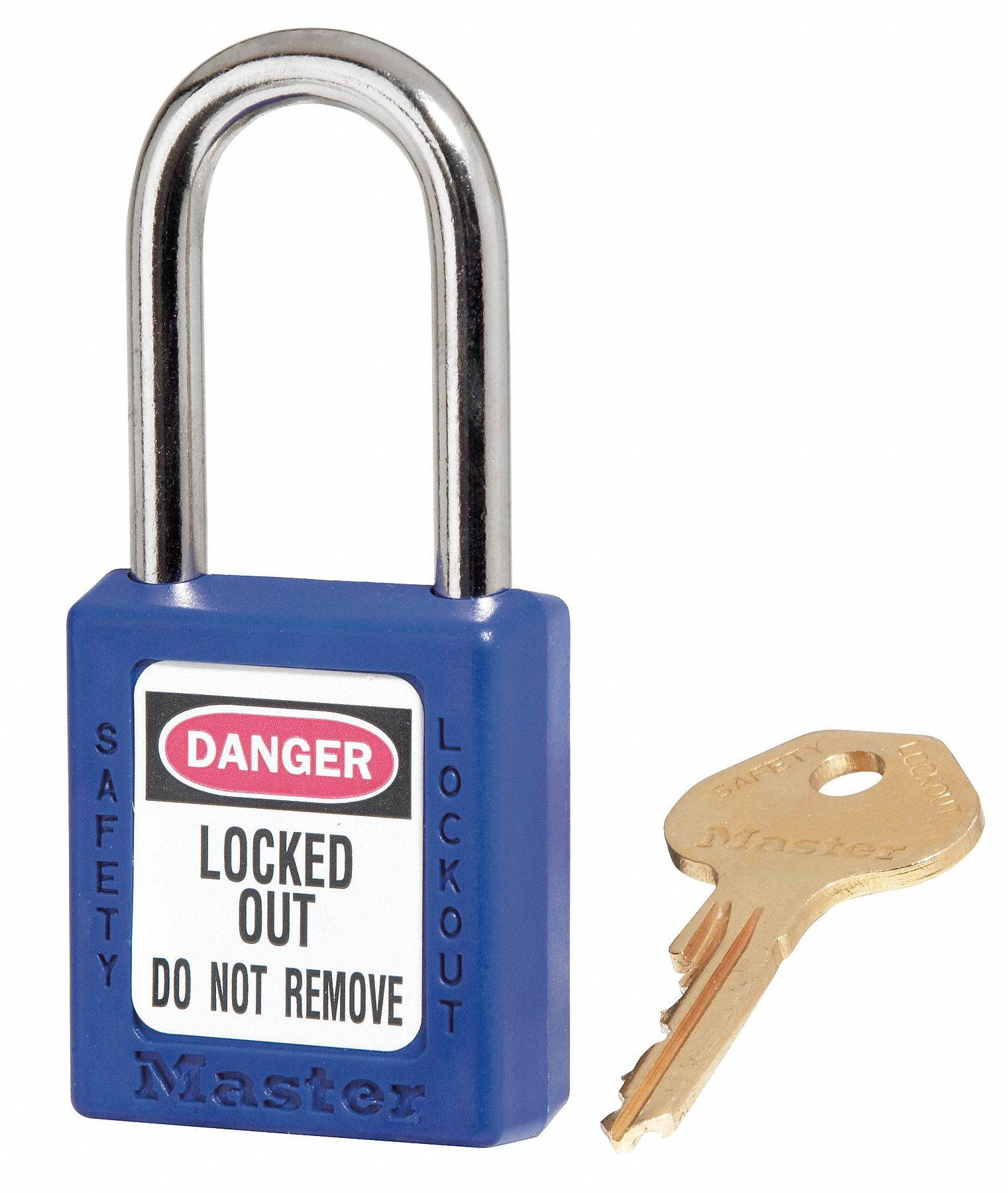 MASTER LOCK 410KAS3BLU Lockout Padlock,KA,Blue,1-3/4"H,PK3