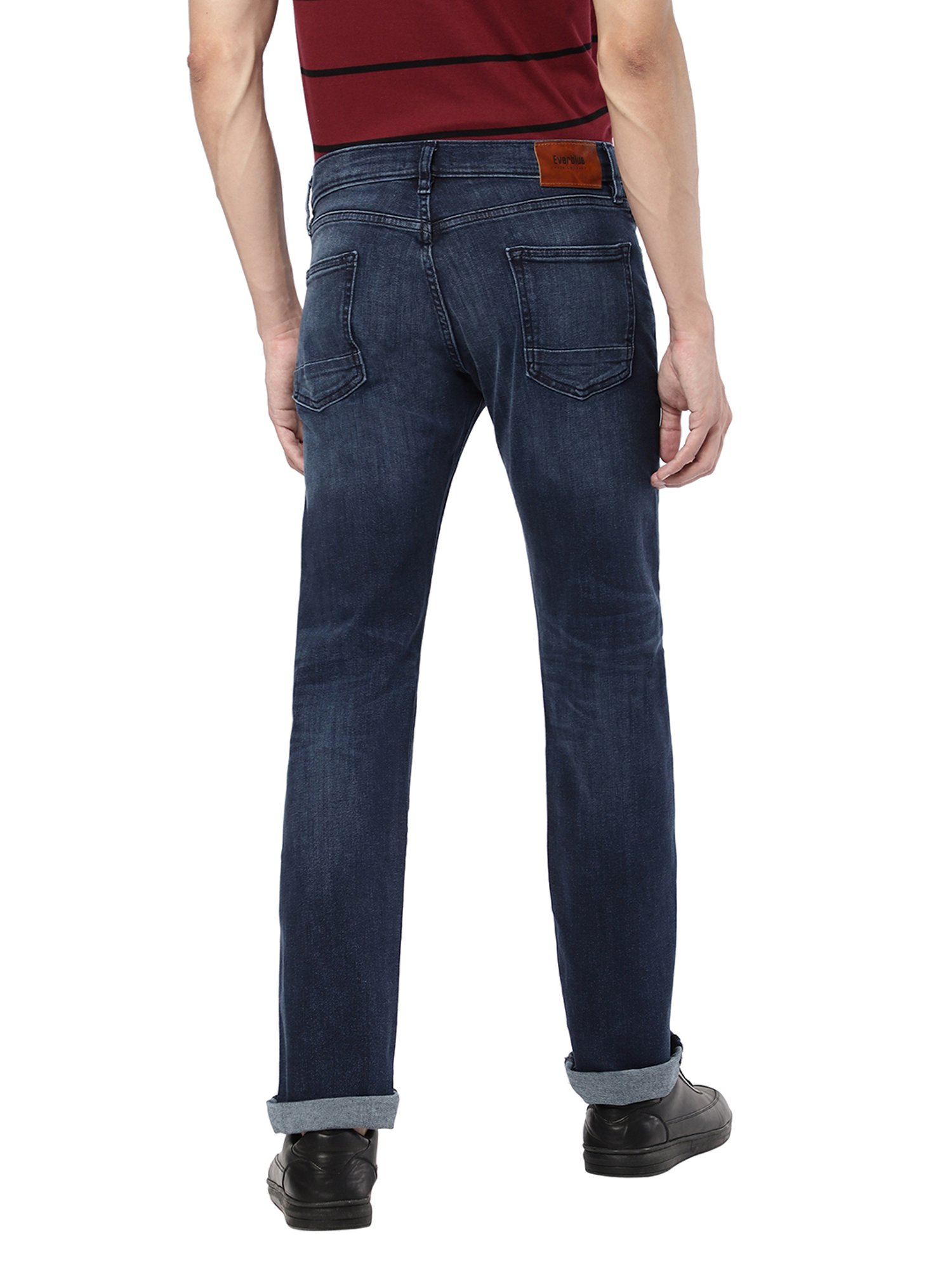 EVERBLUE Blue Comfort Slim Midrise Jeans
