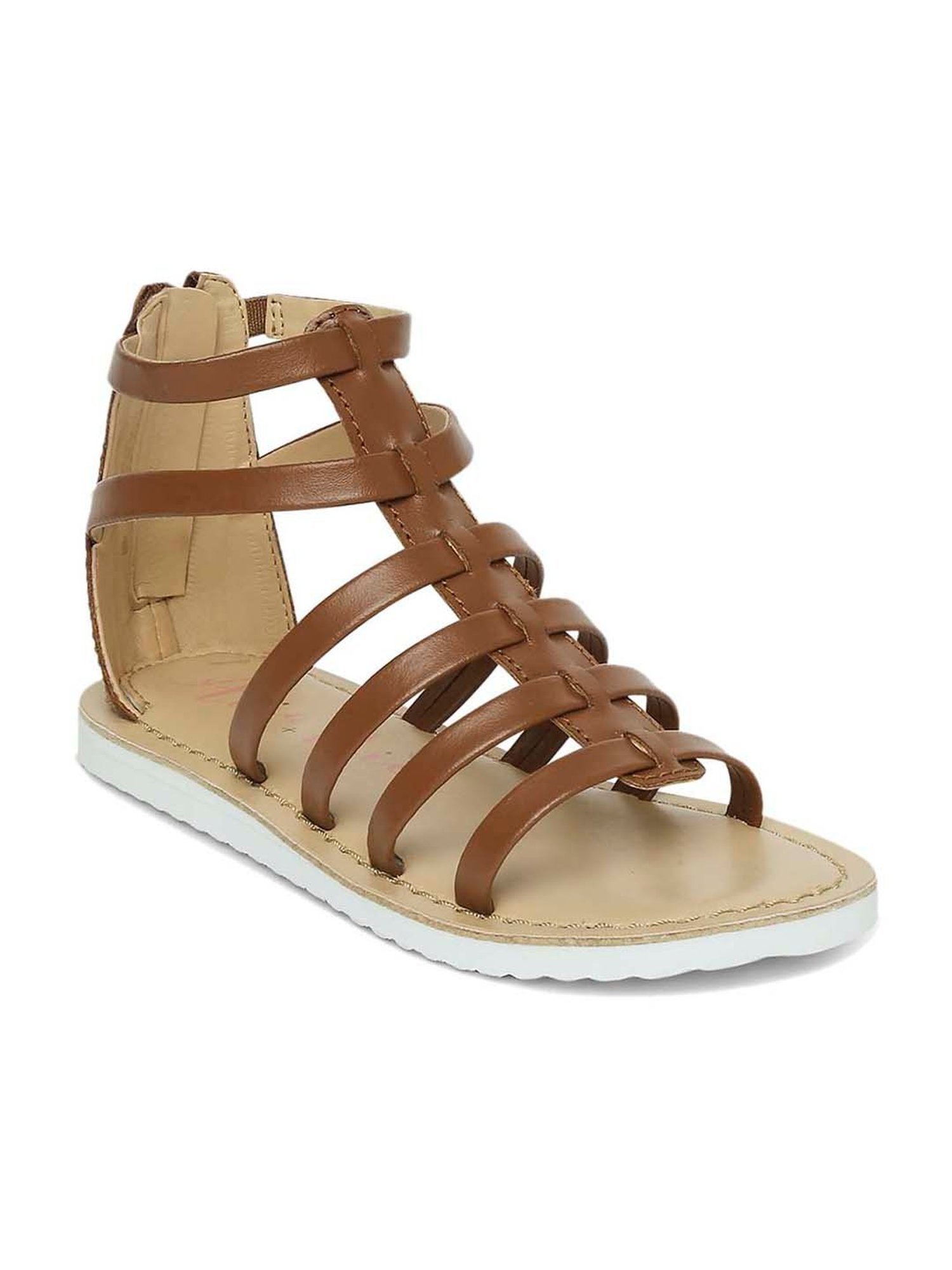 Aria Nica Kids Cognac Ankle Strap Sandals