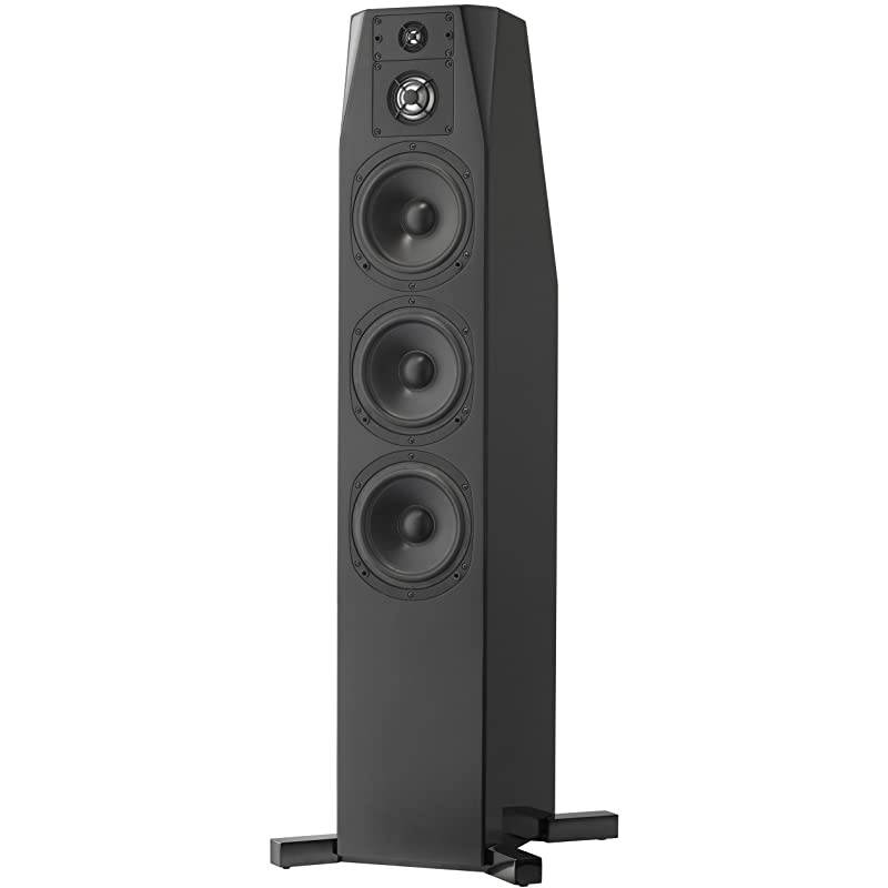 C Series C 4 Premium Home Theater 3-Way Floor-standing Tower Speaker - Clean, Hi-Res Audio | Sealed Box | Aluminum Drivers | Single, High Gloss Black (N-C 4 Black)