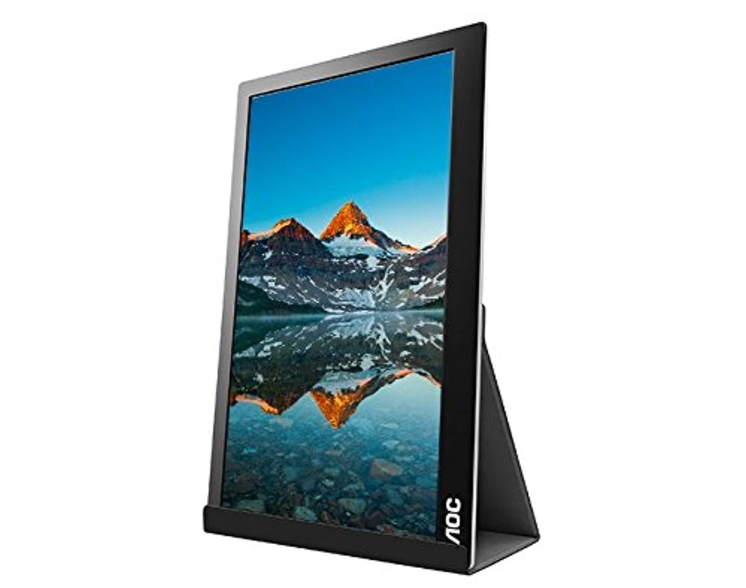AOC I1601FWUX 15.6" USB-C powered portable monitor, extremely slim, Full HD 1920x1080 IPS, SmartCover, AutoPivot (for devices w/ USB-C DP Alt Mode only) (i1601fwux)