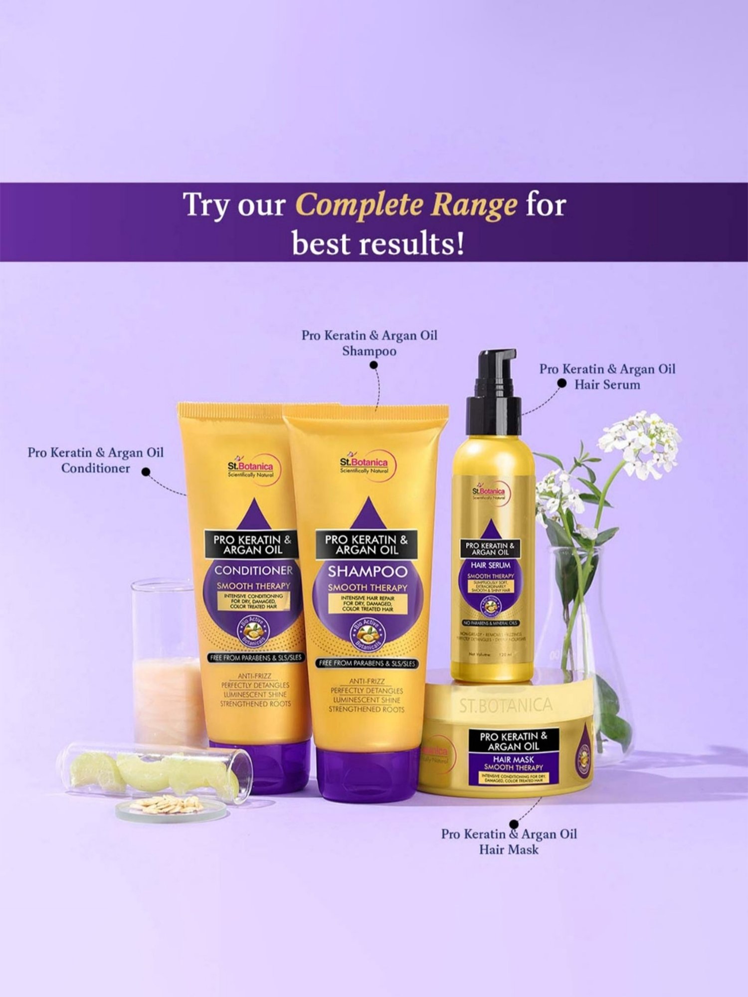 St.Botanica Pro Keratin & Argan Oil Hair Nourishing Smooth Therapy Spray - 200 ml