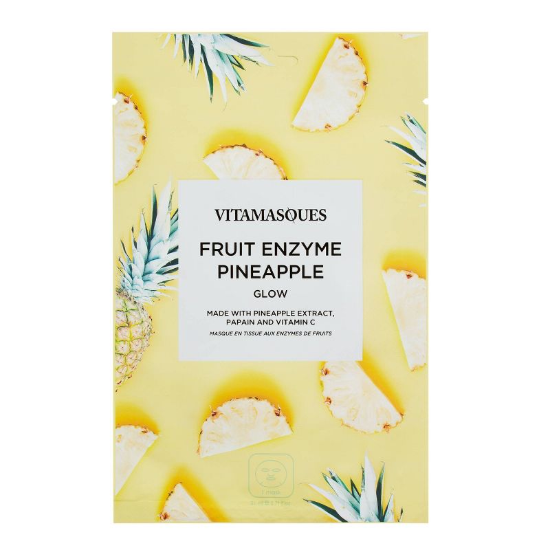 Vitamasques Fruit Enzyme Pineapple Sheet Mask - 0.71 fl oz