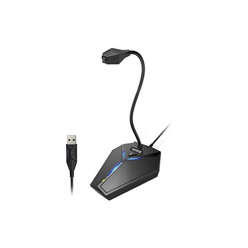 Computer Microphone Plug ampPlay Desktop Omnidirectional Condenser PC Laptop MicMute Button with LED Indicator Compatible with WindowsMac Ideal for YouTubeSkypeRecordingGames15m 5ft