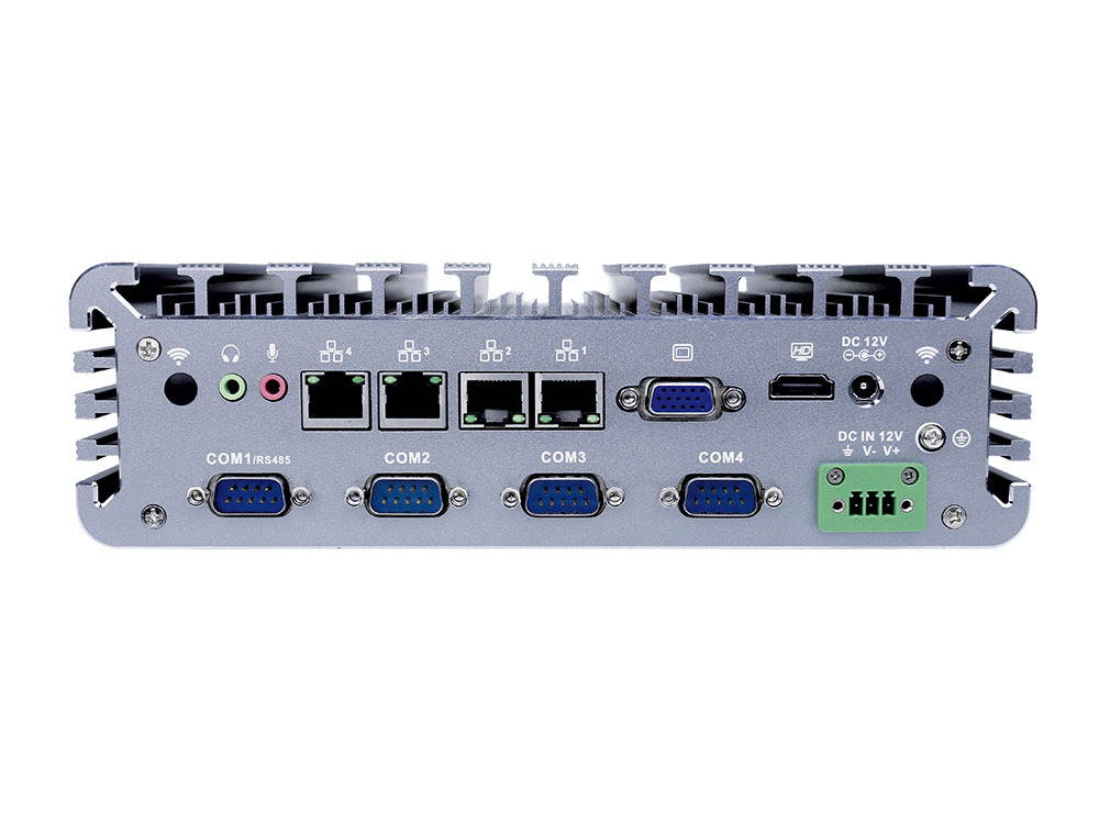 Fanless mini pc industrial computer Intel Core i5 6200U processor RS422 485 mini linux embedded pc for industrial 8GB Ram 128GB SSD