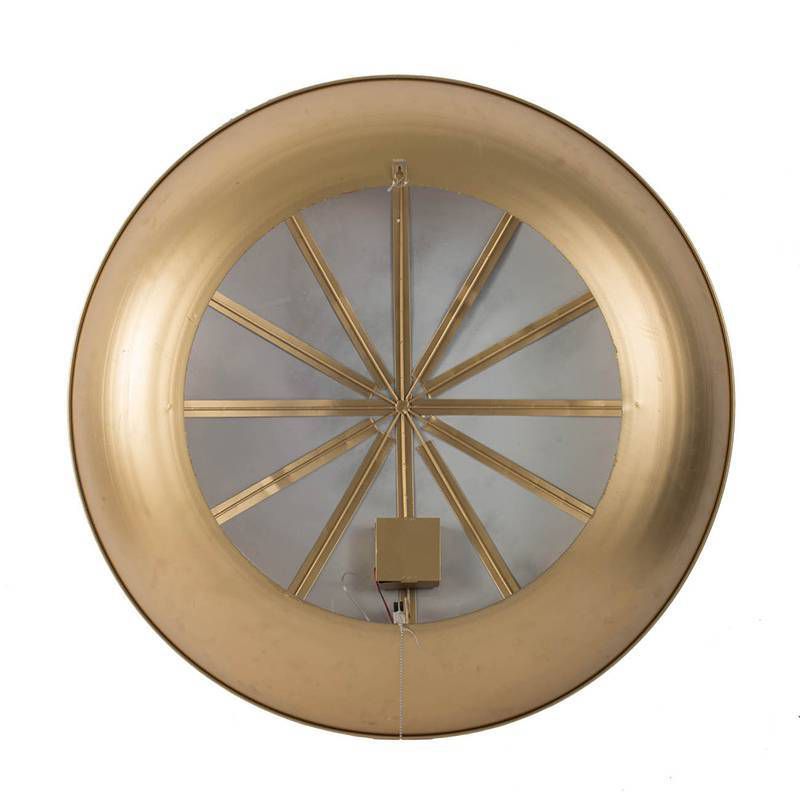 31" Wall Mirror with LED Lighting Gold - A&B Home