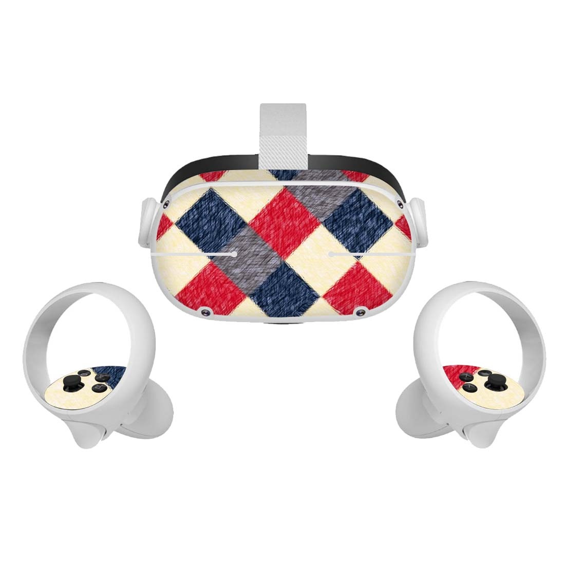 Amify Vinyl Skin Sticker for Oculus Quest 2 VR Headset Controller PVC Decals Cute Cartoon Wrap Cover for Oculus Quest 2 Accessories